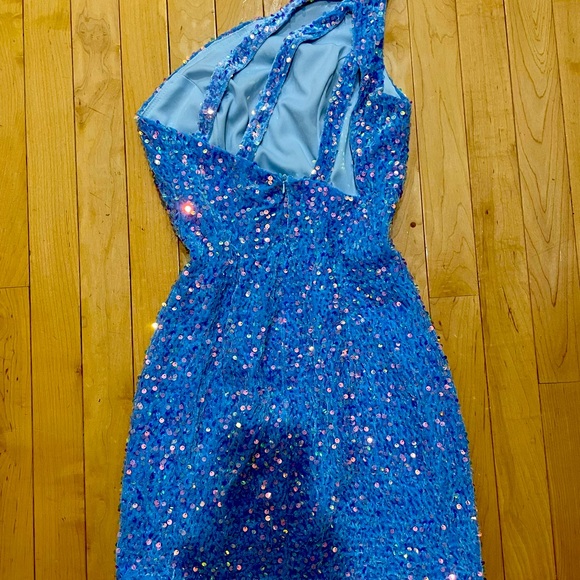 lavetir blue sequin dress - Picture 2 of 3